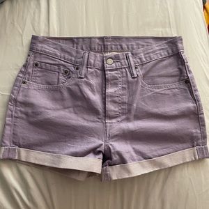 purple levi’s shorts NWOT